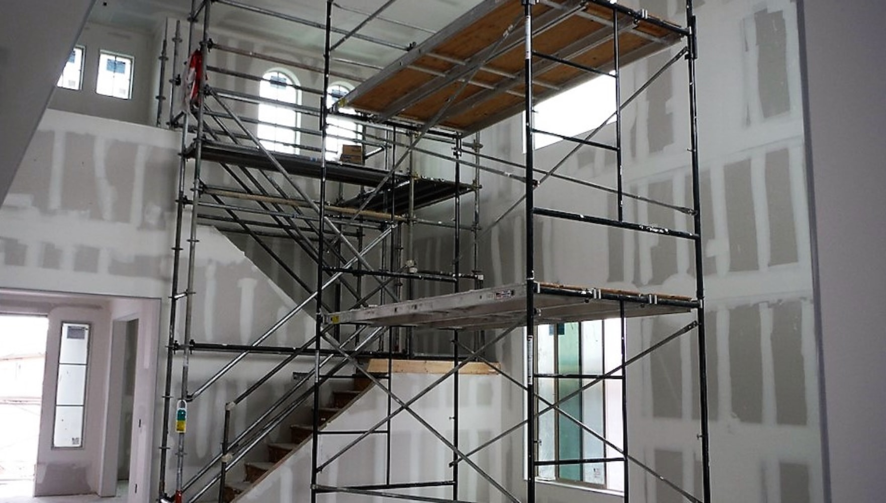 Scaffold in a home